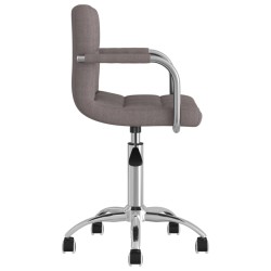 Chaise pivotante de salle à manger Taupe Tissu 