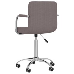 Chaise pivotante de salle à manger Taupe Tissu 
