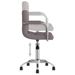 Chaise pivotante de salle à manger Taupe Tissu 