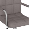 Chaise pivotante de salle à manger Taupe Tissu 