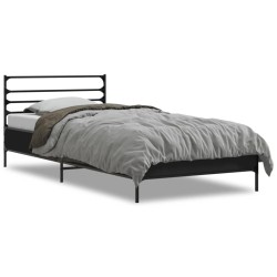 Cadre de lit sans matelas noir 100x200 cm 