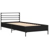 Cadre de lit sans matelas noir 100x200 cm 