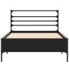 Cadre de lit sans matelas noir 100x200 cm 