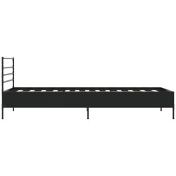 Cadre de lit sans matelas noir 100x200 cm 