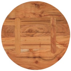 Dessus de table Ø60x3,8 cm rond bois massif d'acacia 