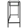 Bureau d'ordinateur Marbre blanc 100x36x74 cm Verre trempé 