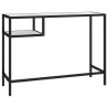 Bureau d'ordinateur Marbre blanc 100x36x74 cm Verre trempé 