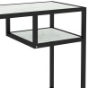 Bureau d'ordinateur Marbre blanc 100x36x74 cm Verre trempé 