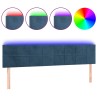 Tête de lit à LED Bleu foncé 200x5x78/88 cm Velours 