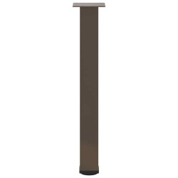 Pieds de table console 4 pièces Acier naturel 72-74 cm Acier 