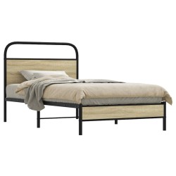 Cadre de lit sans matelas 107x203 cm chêne sonoma 