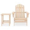 Chaise de jardin Adirondack avec table Bois de sapin massif 
