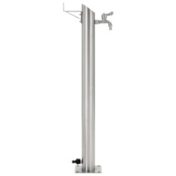 Colonne à eau de jardin ronde Acier inoxydable 95 cm 