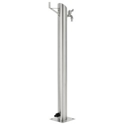 Colonne à eau de jardin ronde Acier inoxydable 95 cm 