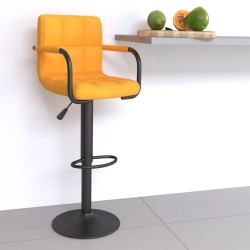 Tabouret de bar Jaune moutarde Tissu 