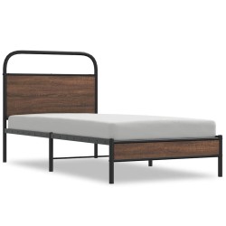 Cadre de lit sans matelas 107x203 cm chêne marron 