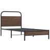Cadre de lit sans matelas 107x203 cm chêne marron 