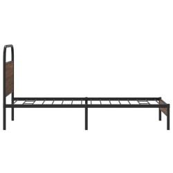 Cadre de lit sans matelas 107x203 cm chêne marron 