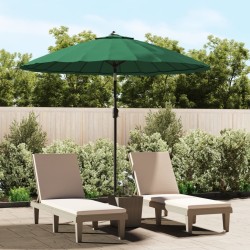 Parasol d'extérieur avec mât en aluminium 270 cm Vert 