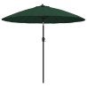 Parasol d'extérieur avec mât en aluminium 270 cm Vert 