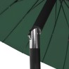 Parasol d'extérieur avec mât en aluminium 270 cm Vert 