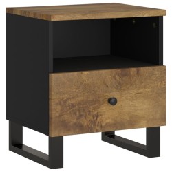Table de chevet Bois de manguier solide et bois d'ingénierie 