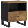 Table de chevet Bois de manguier solide et bois d'ingénierie 
