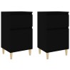 Tables de chevet 2 pcs noir 40x35x70 cm 