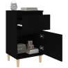 Tables de chevet 2 pcs noir 40x35x70 cm 