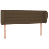 Tête de lit avec oreilles Marron foncé 147x23x78/88 cm Tissu 