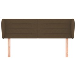 Tête de lit avec oreilles Marron foncé 147x23x78/88 cm Tissu 