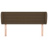 Tête de lit avec oreilles Marron foncé 147x23x78/88 cm Tissu 