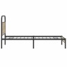 Cadre de lit sans matelas 107x203 cm chêne fumé bois ingénierie 