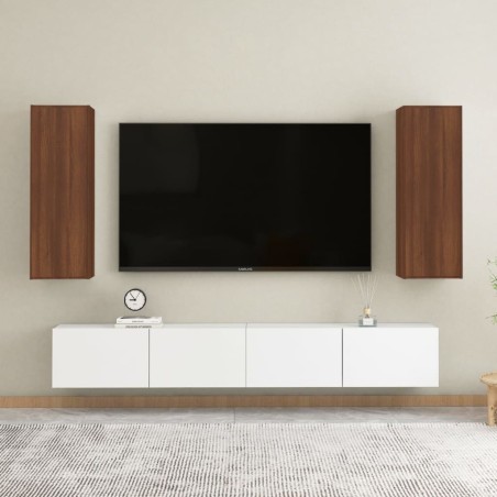 Meubles TV 2 pcs Chêne marron 30,5x30x90 cm Bois d'ingénierie 