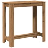 Table de bar chêne artisanal 102x50x103,5 cm bois d'ingénierie 