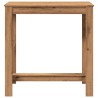 Table de bar chêne artisanal 102x50x103,5 cm bois d'ingénierie 