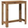 Table de bar chêne artisanal 102x50x103,5 cm bois d'ingénierie 