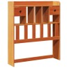 Tête de lit avec rangement cire marron 75 cm bois massif de pin 