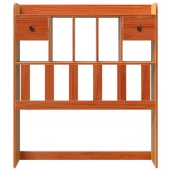 Tête de lit avec rangement cire marron 75 cm bois massif de pin 