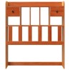 Tête de lit avec rangement cire marron 75 cm bois massif de pin 