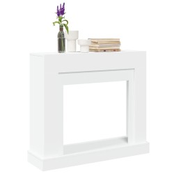 Cadre de cheminée blanc 100x30x87,5 cm bois d'ingénierie 