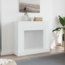 Cadre de cheminée blanc 100x30x87,5 cm bois d'ingénierie 