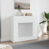 Cadre de cheminée blanc 100x30x87,5 cm bois d'ingénierie 
