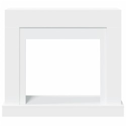 Cadre de cheminée blanc 100x30x87,5 cm bois d'ingénierie 