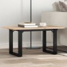 Table basse cadre en O 80x50x40 cm bois de pin massif et acier 