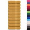 Serviettes de douche 10 pcs doré 70x140 cm 360 g/m² 100% coton 