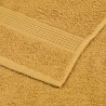 Serviettes de douche 10 pcs doré 70x140 cm 360 g/m² 100% coton 