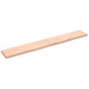 Comptoir de salle de bain 220x30x(2-6)cm bois massif non traité 