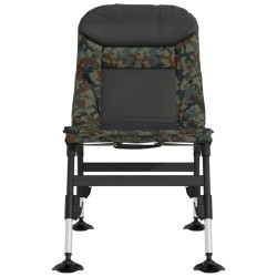 Chaise de pêche avec pieds à boue réglables pliable camouflage 