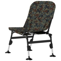 Chaise de pêche avec pieds à boue réglables pliable camouflage 